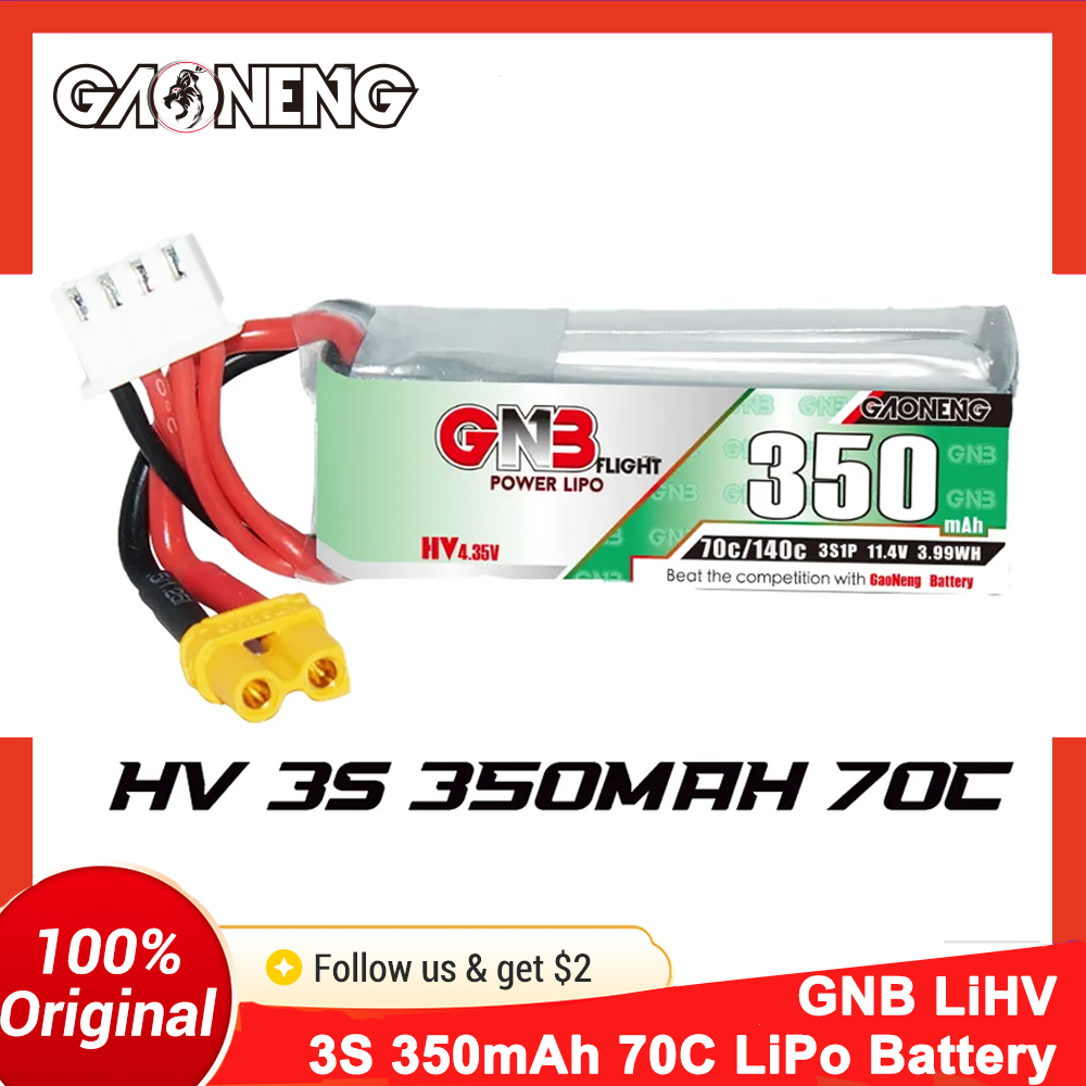 Fpv Drone Goggles - Gaoneng GNB 350mAh 3S 70C Bateria